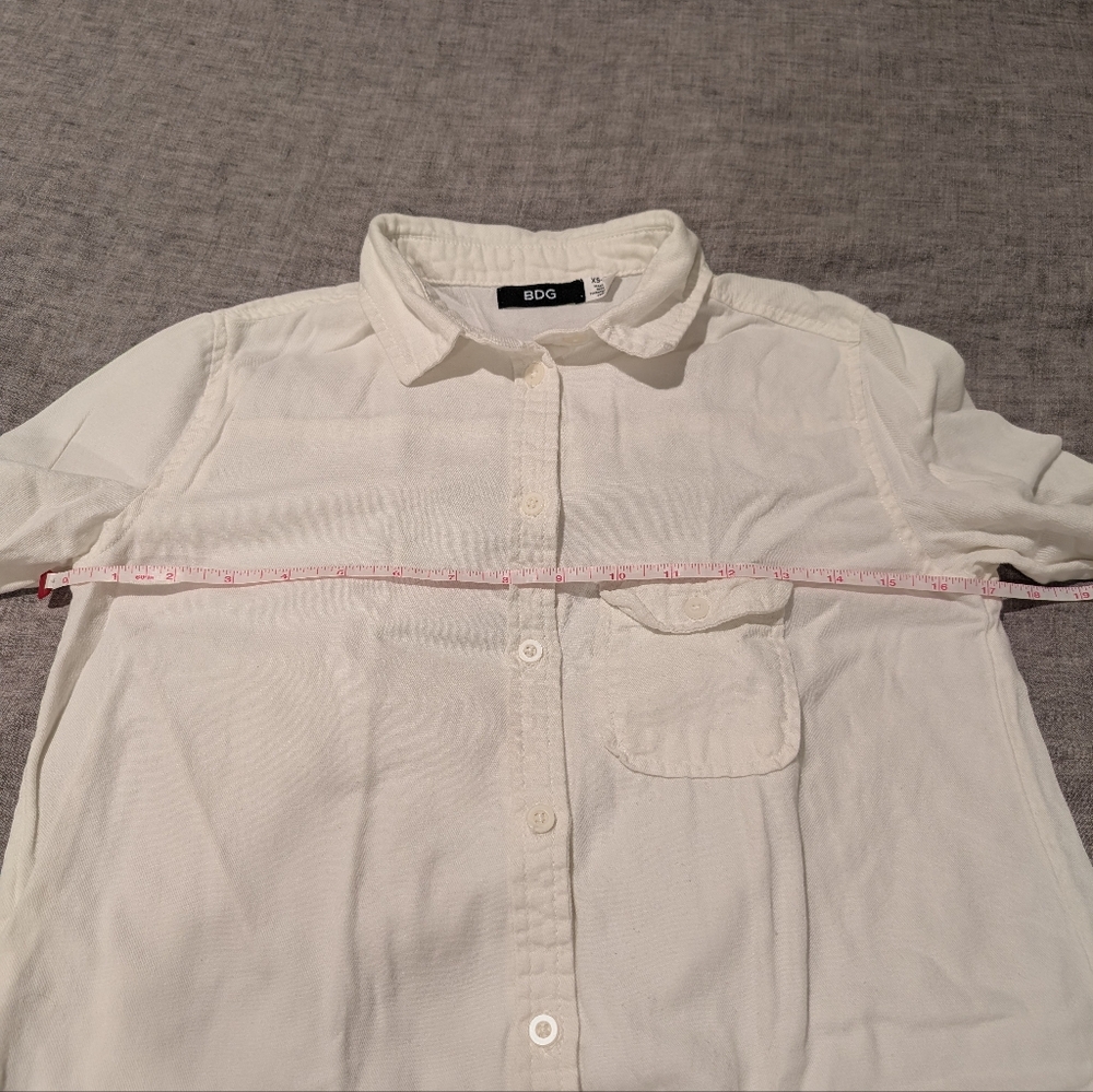 BDG Urban Outfitters Womens Long Sleeve Button Up Shirt White Size XS - Picture 5 of 6